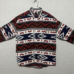 Vtg Structure‎ Men's XL Long Sleeve Button Down Southwestern Aztec Cowboy Rodeo